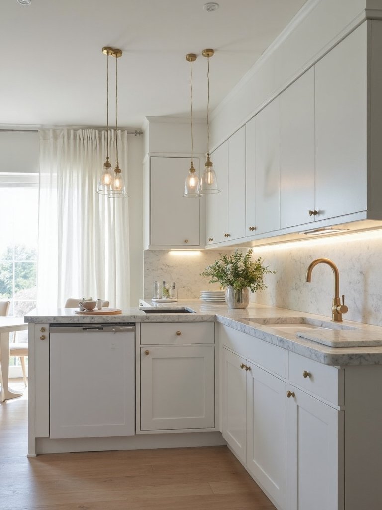 layered lighting design enhances small kitchens