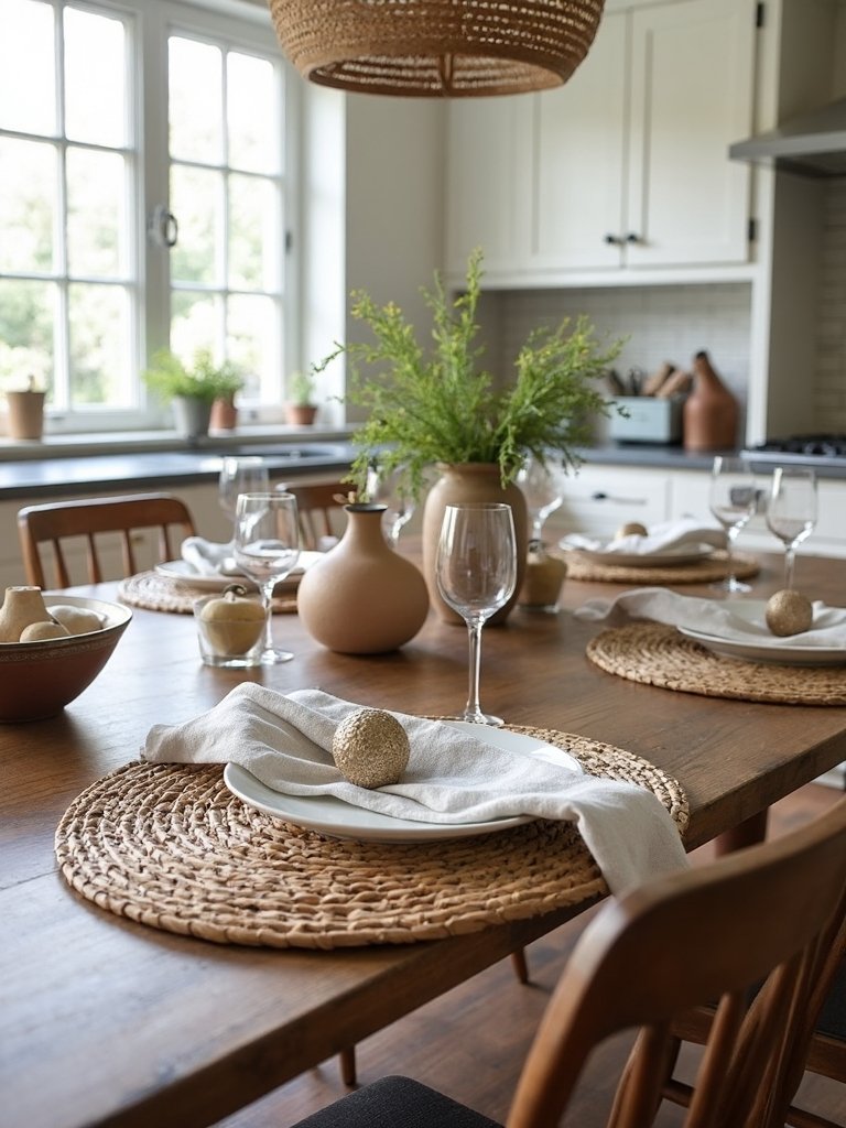 layered rustic table decor textures