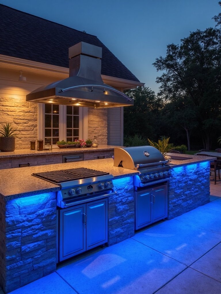 led illuminated outdoor cooking