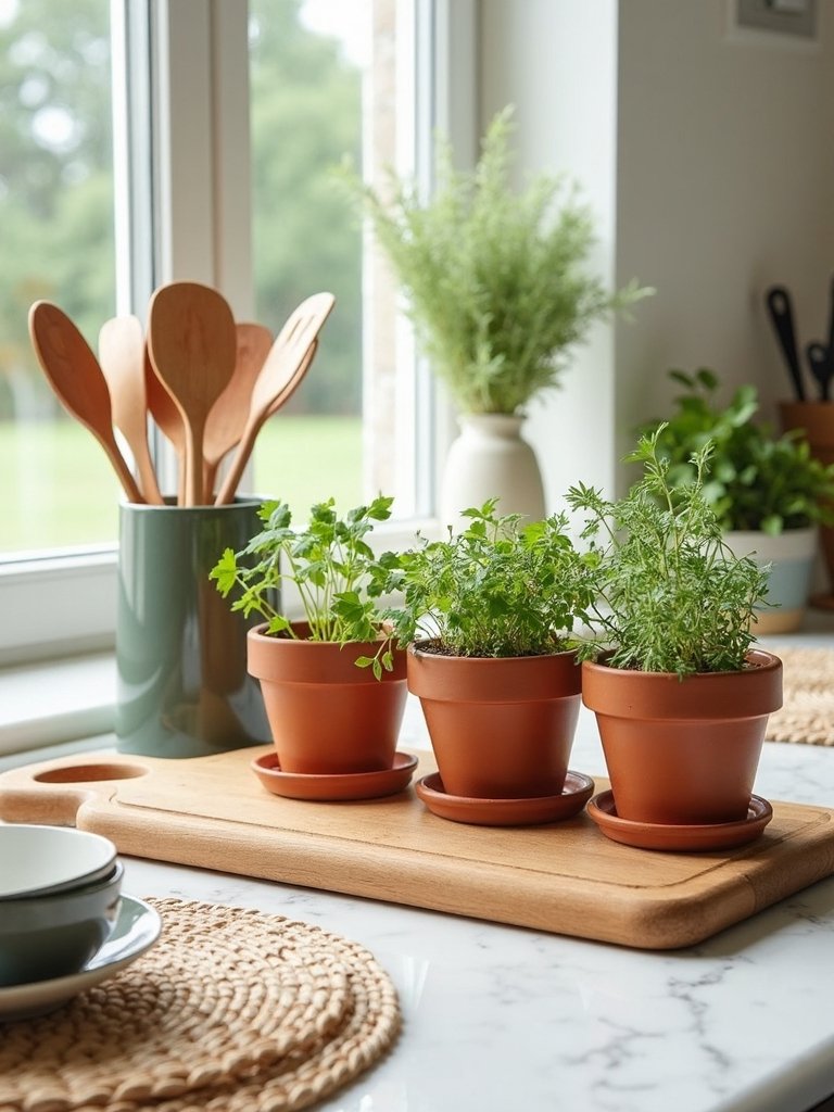 living layered rustic herb garden