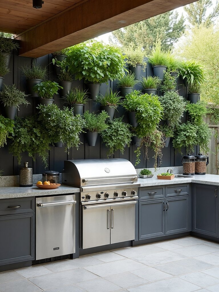 living wall garden installation