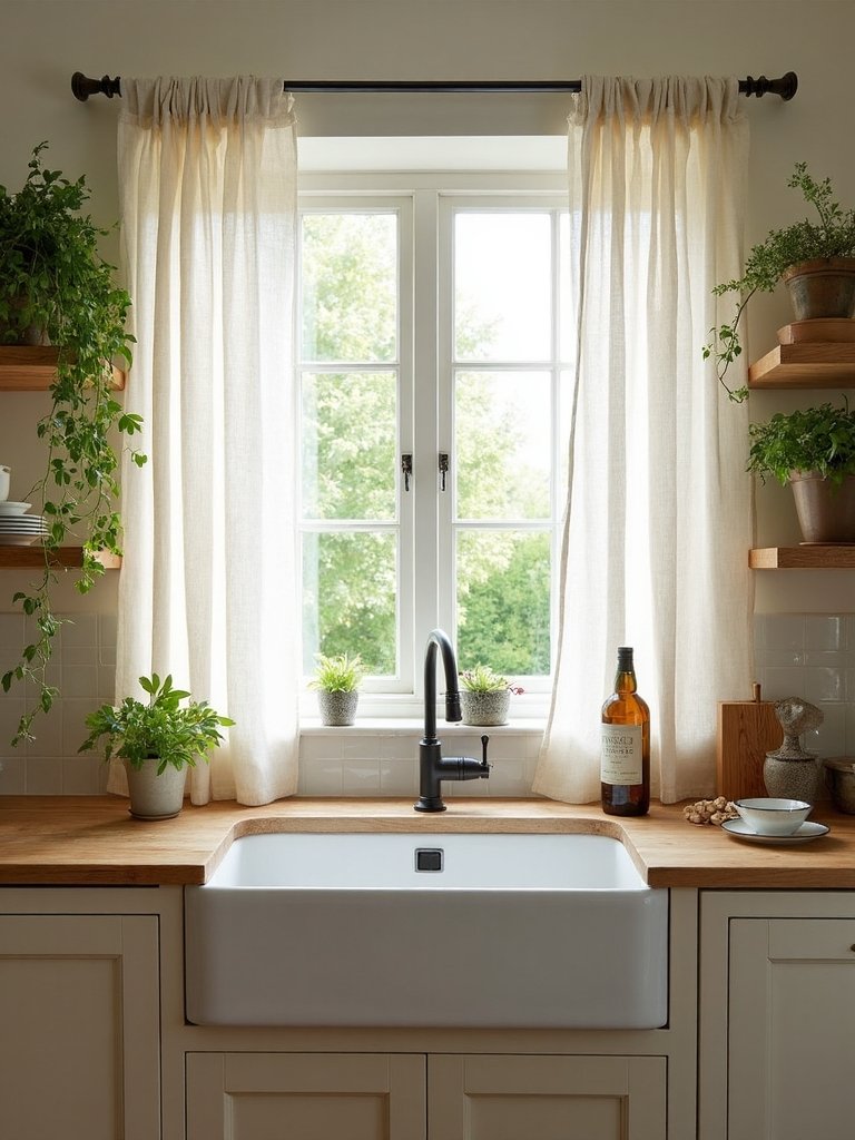 lush rustic window plant displays