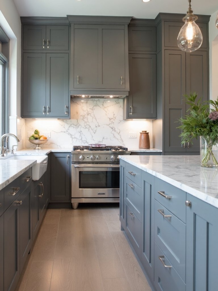 luxurious marble accents kitchen