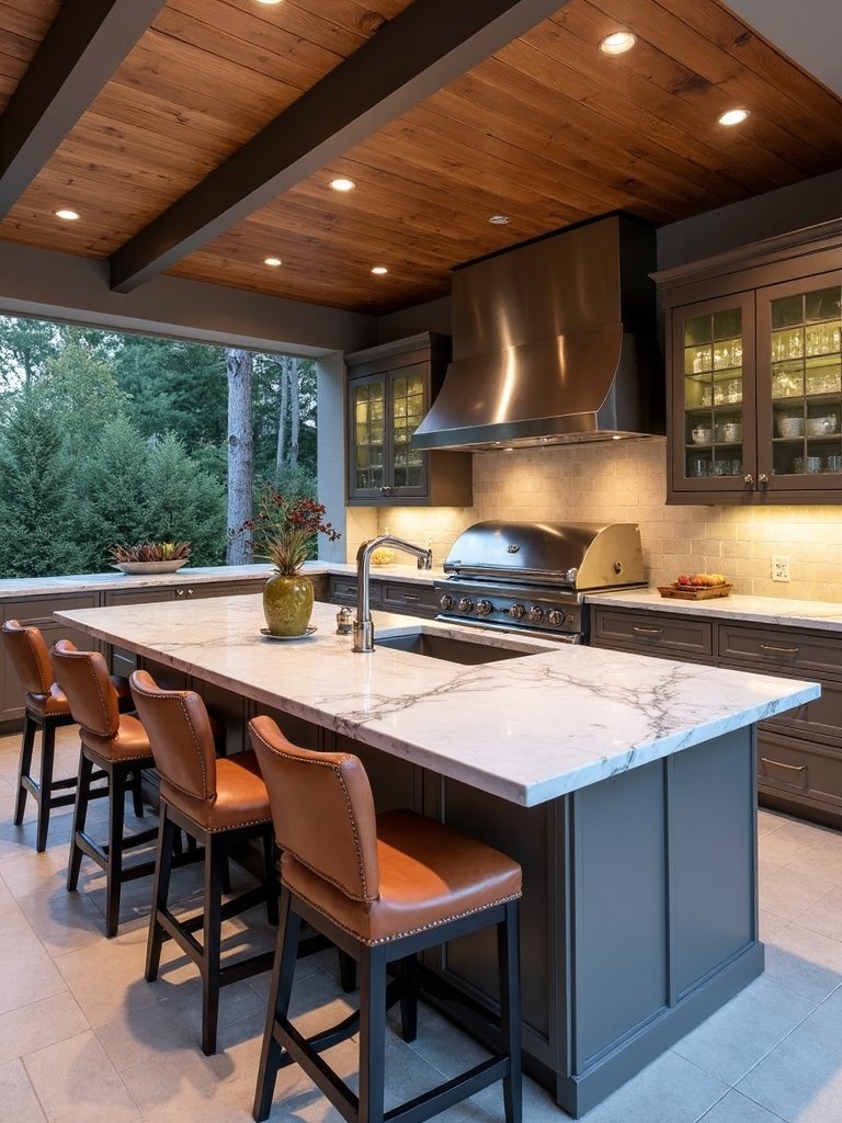 luxury outdoor entertaining space