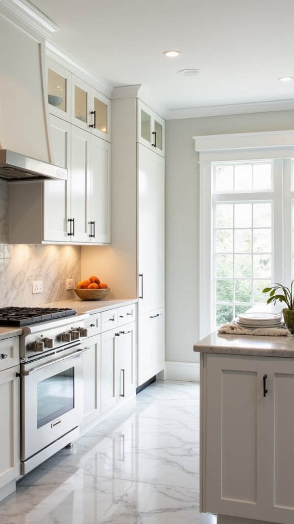 marble elegance with cabinetry