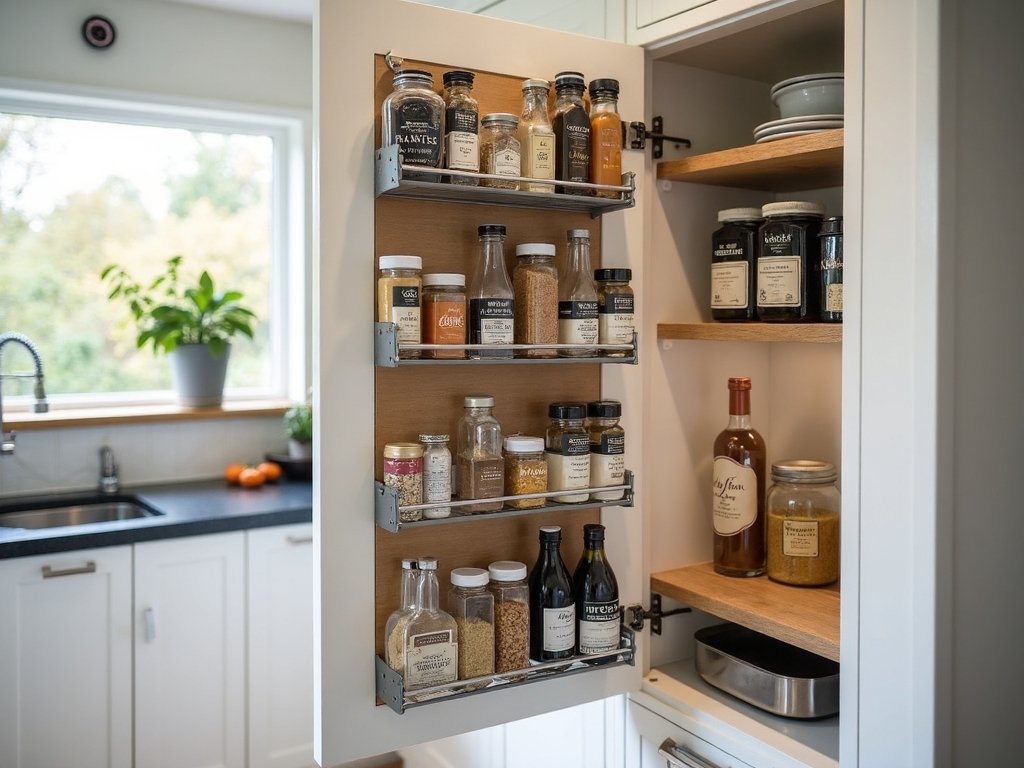 maximize cabinet door storage potential