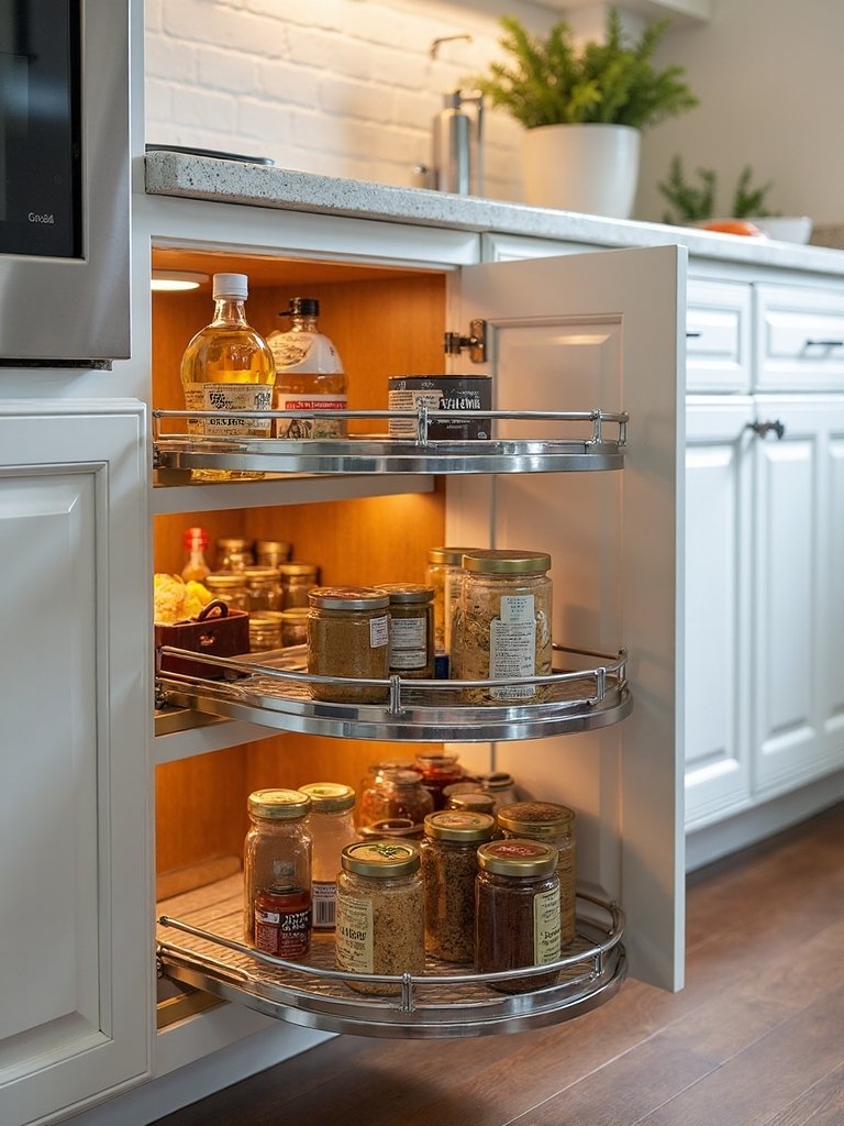 maximize cabinet storage with pull out organizers