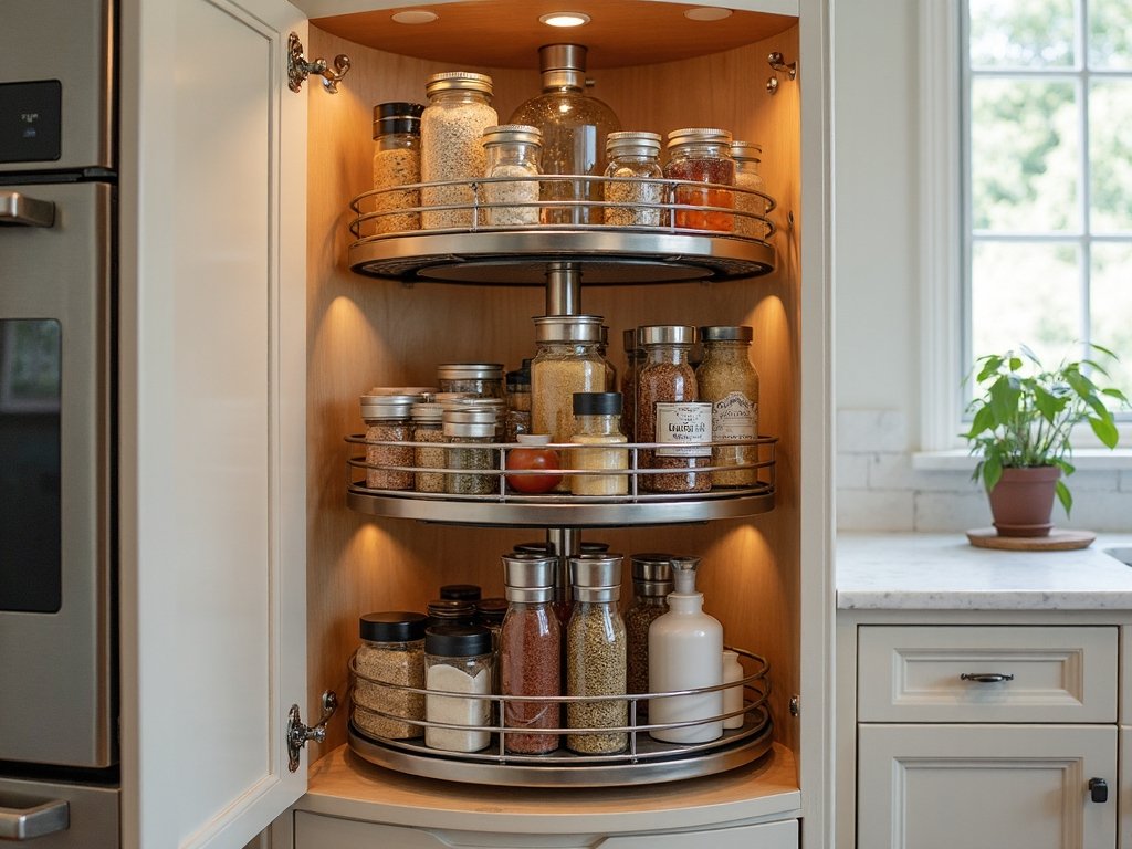 maximize corner storage with carousels