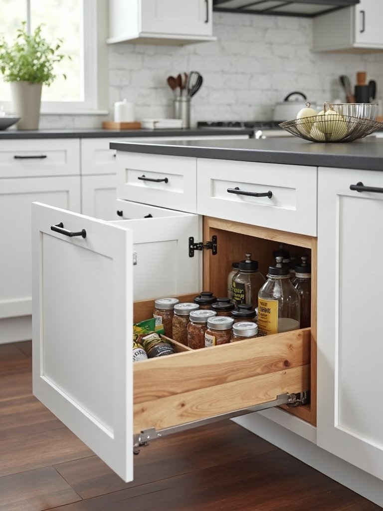 maximize hidden kitchen counter storage