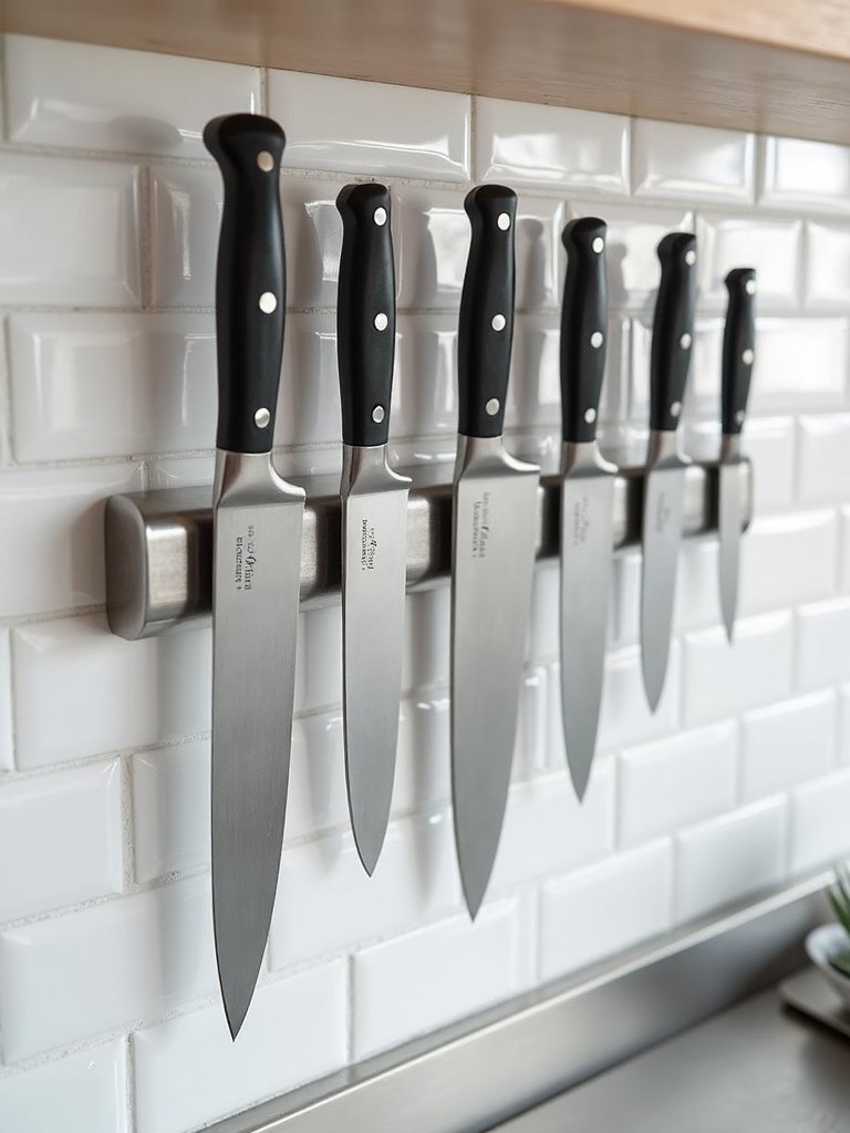 maximize kitchen space with magnetic strips