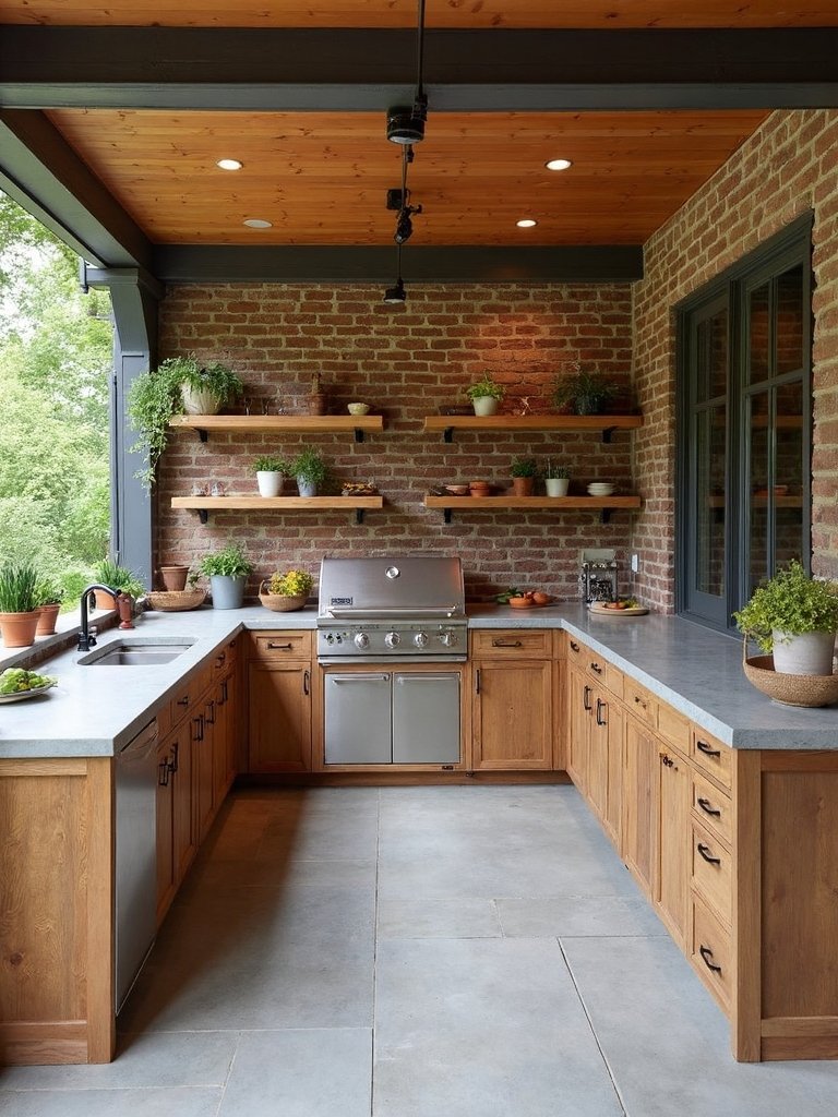 maximize outdoor kitchen space