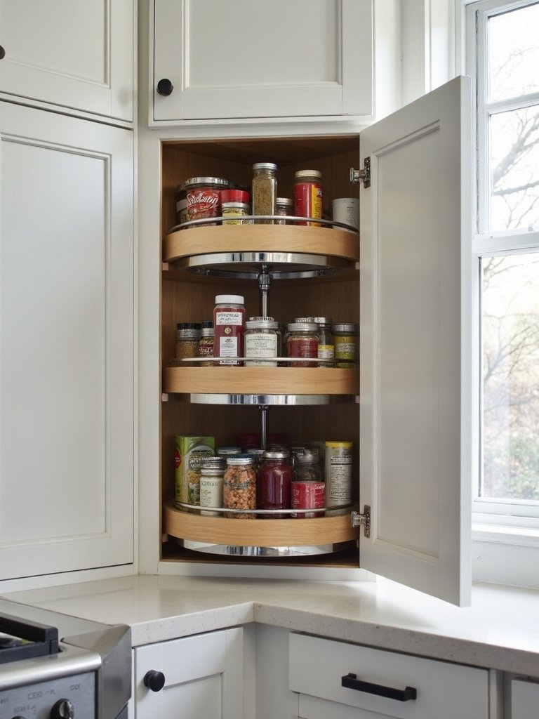 maximize storage with rotating pantry system