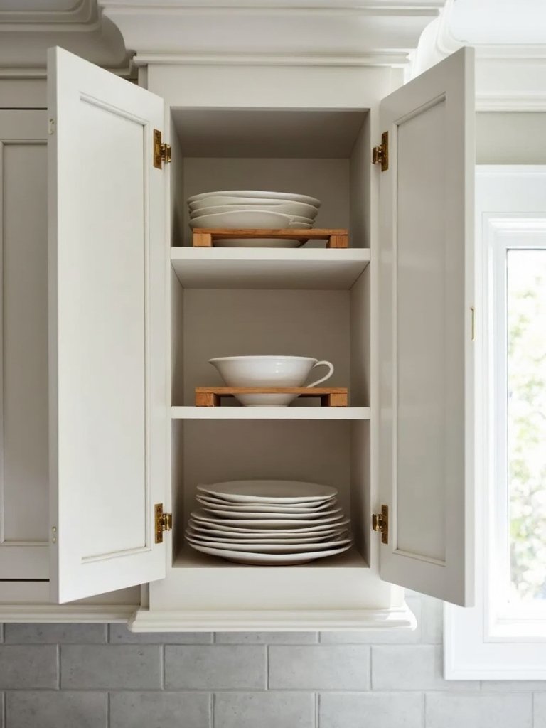 maximize vertical cabinet space bowls