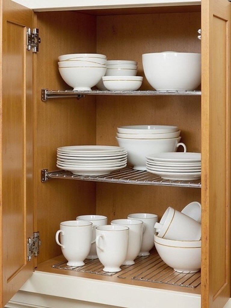 maximize vertical cabinet storage space