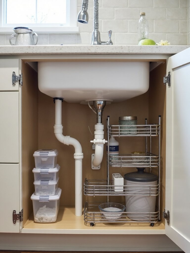 maximize vertical kitchen storage space