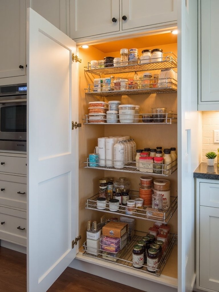 maximizing deep cabinet storage capacities