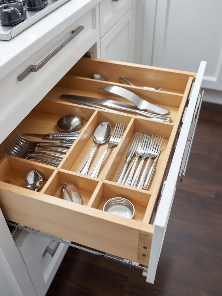 maximizing efficient kitchen utensil storage