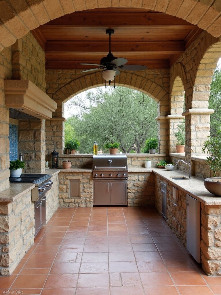 mediterranean outdoor kitchen design