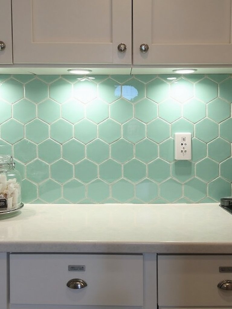 mesmerizing small hexagon kitchen backsplash patterns