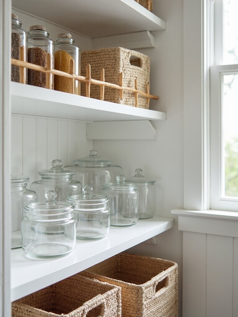 minimalist organized efficient pantry storage