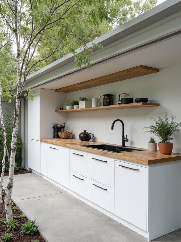 minimalist outdoor kitchen design