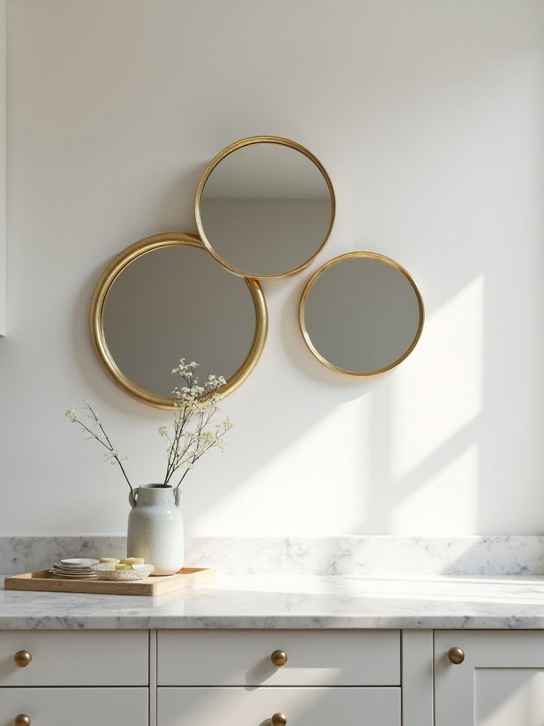 mirrors enhance kitchen aesthetics