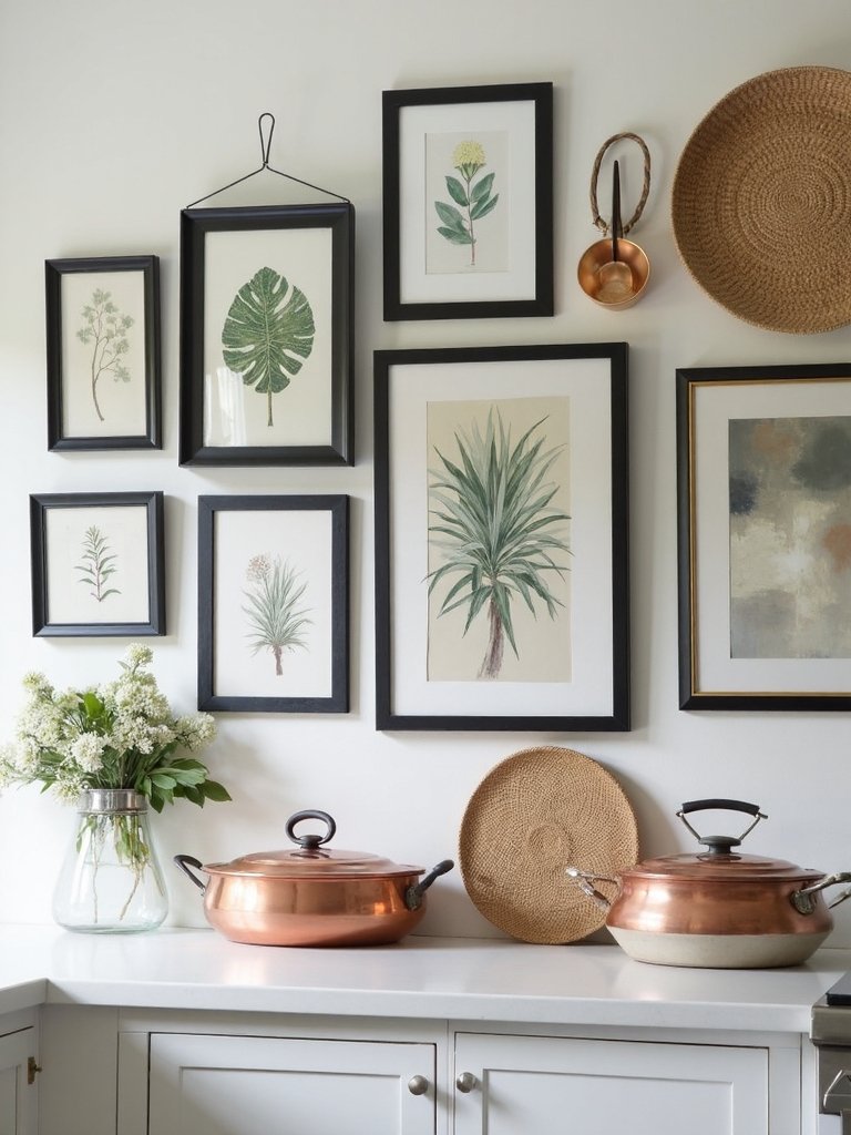 mixed media gallery wall