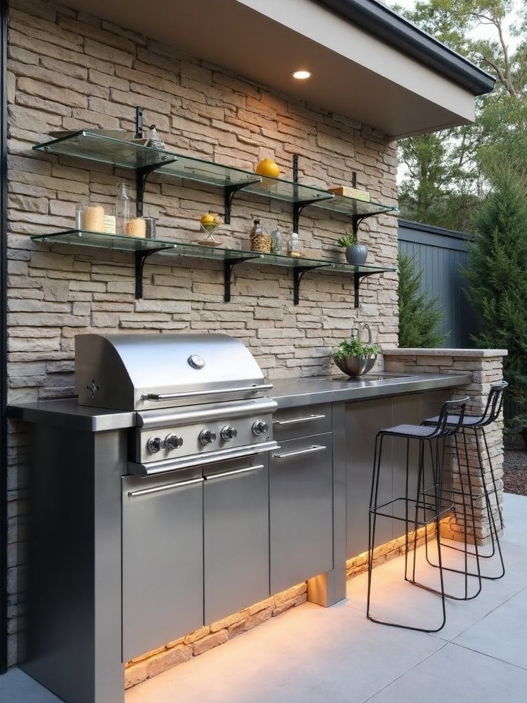 modern outdoor kitchen elegance