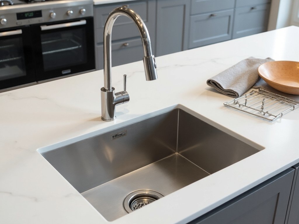 modular kitchen sink design integration