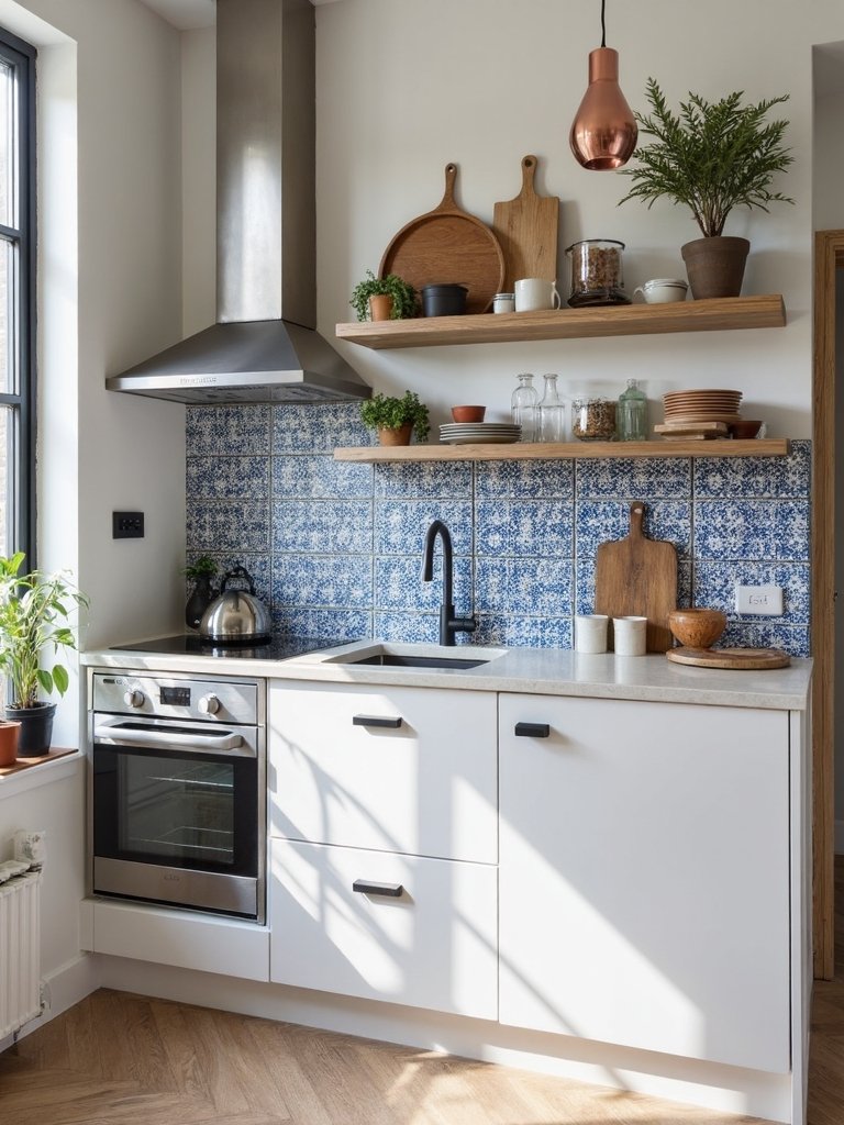 moroccan flair in small kitchen