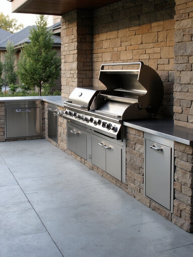 multi level outdoor cooking station