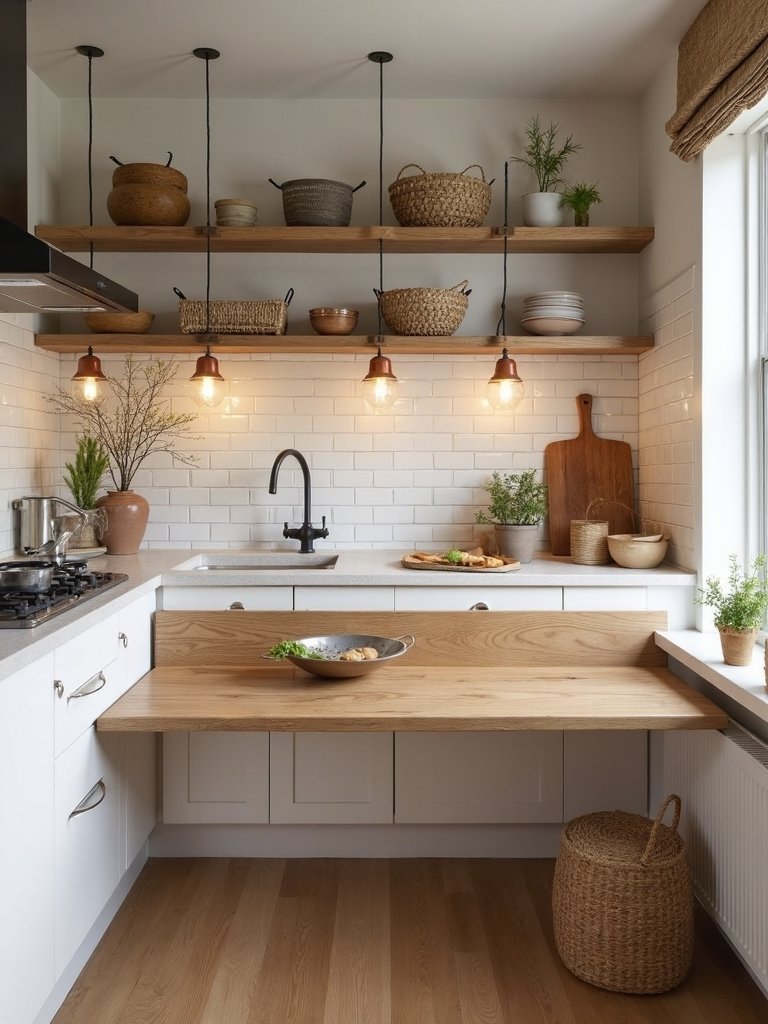 multipurpose furniture creates comfortable small kitchens
