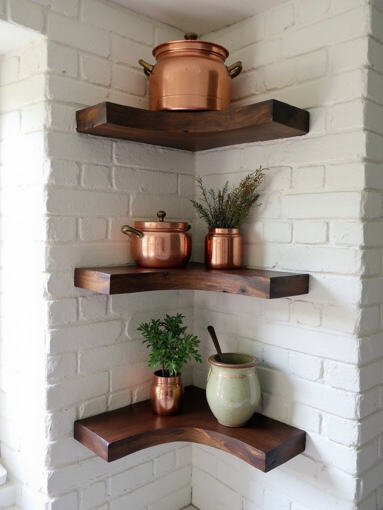natural rustic corner display