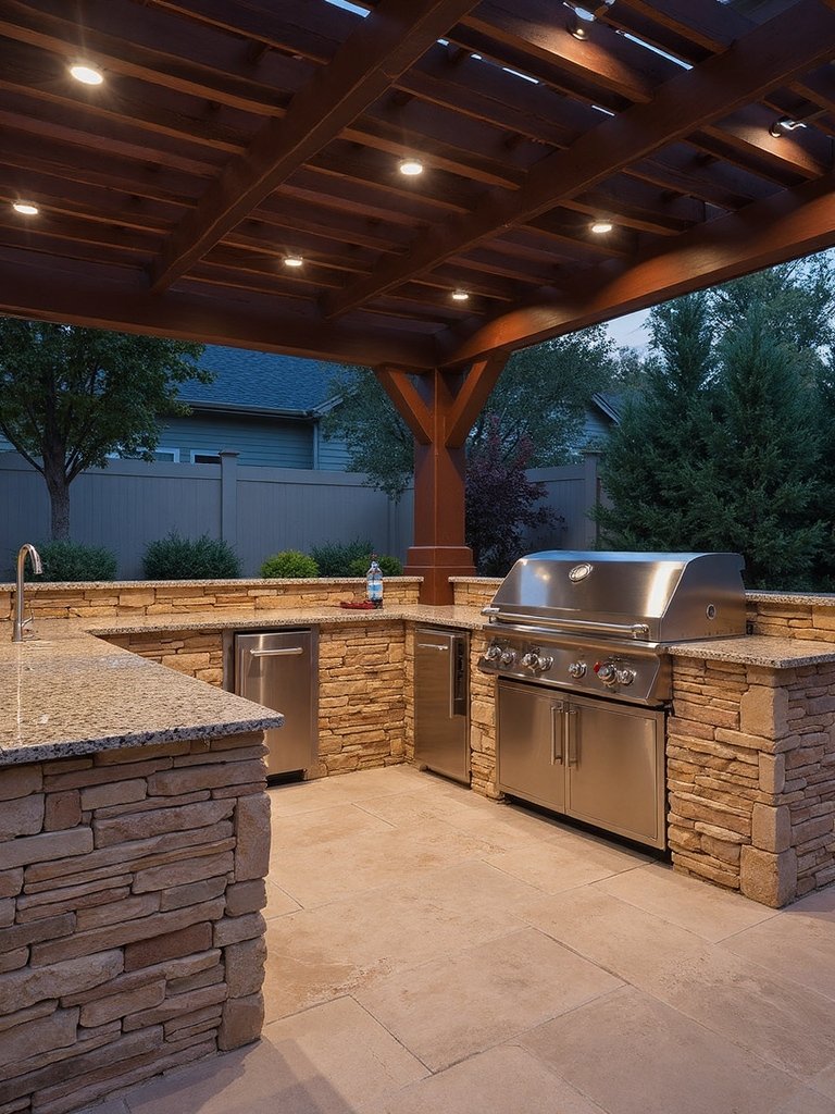 natural stone outdoor cooking