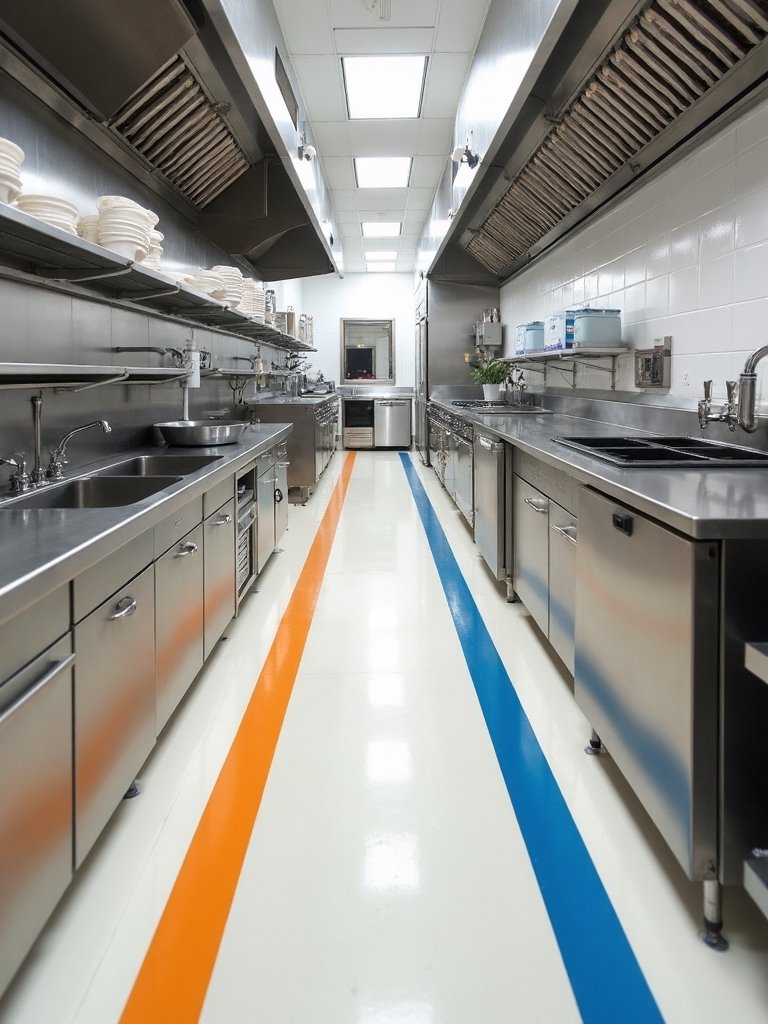 optimize commercial kitchen workflow zones