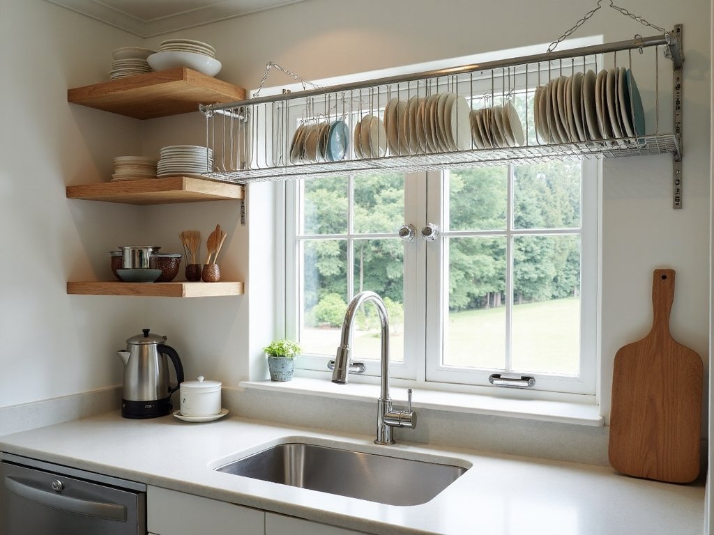 optimize overhead kitchen storage space