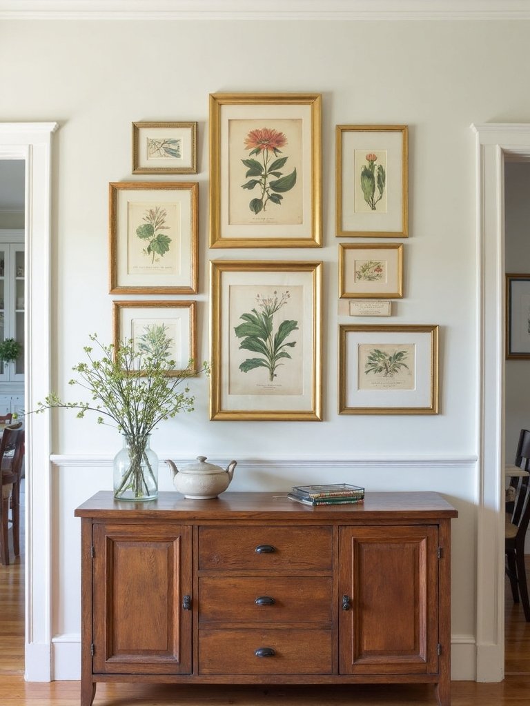 organic boho botanical seasonal kitchen prints