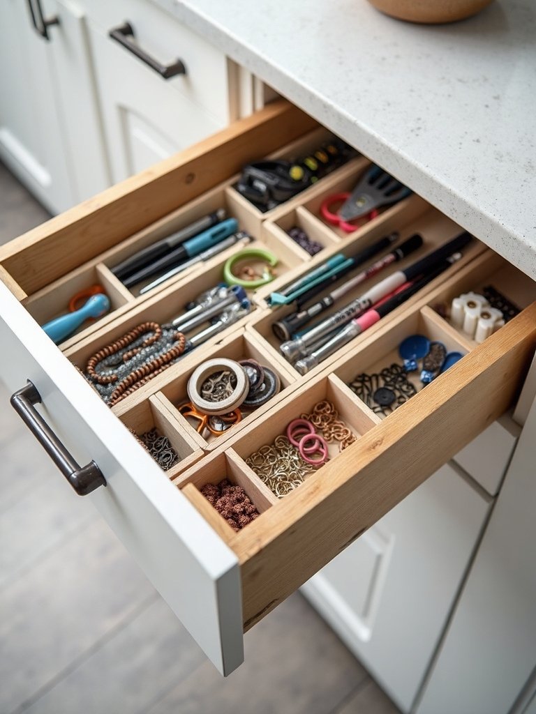 organize chaos with bamboo drawers