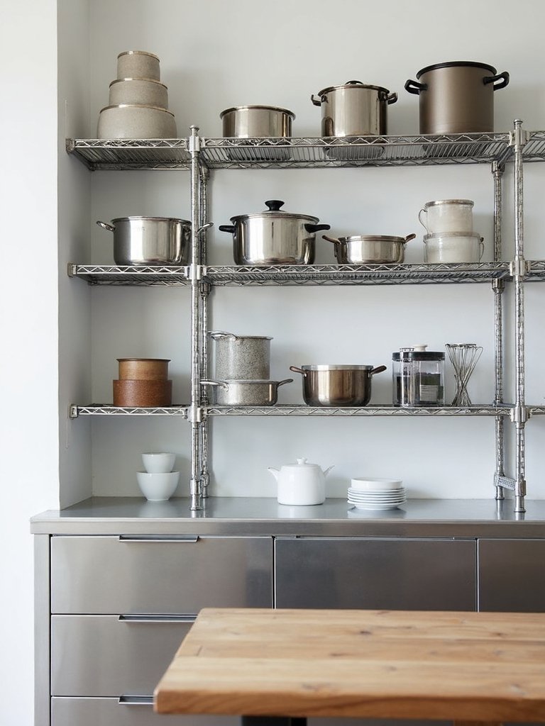 organize commercial kitchen shelving efficiently