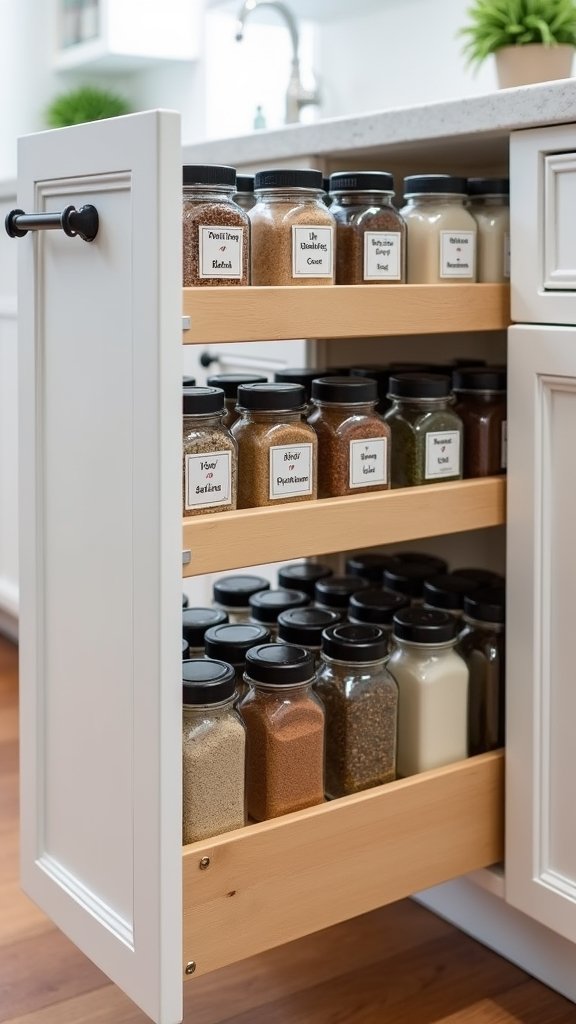 organize spices for efficiency