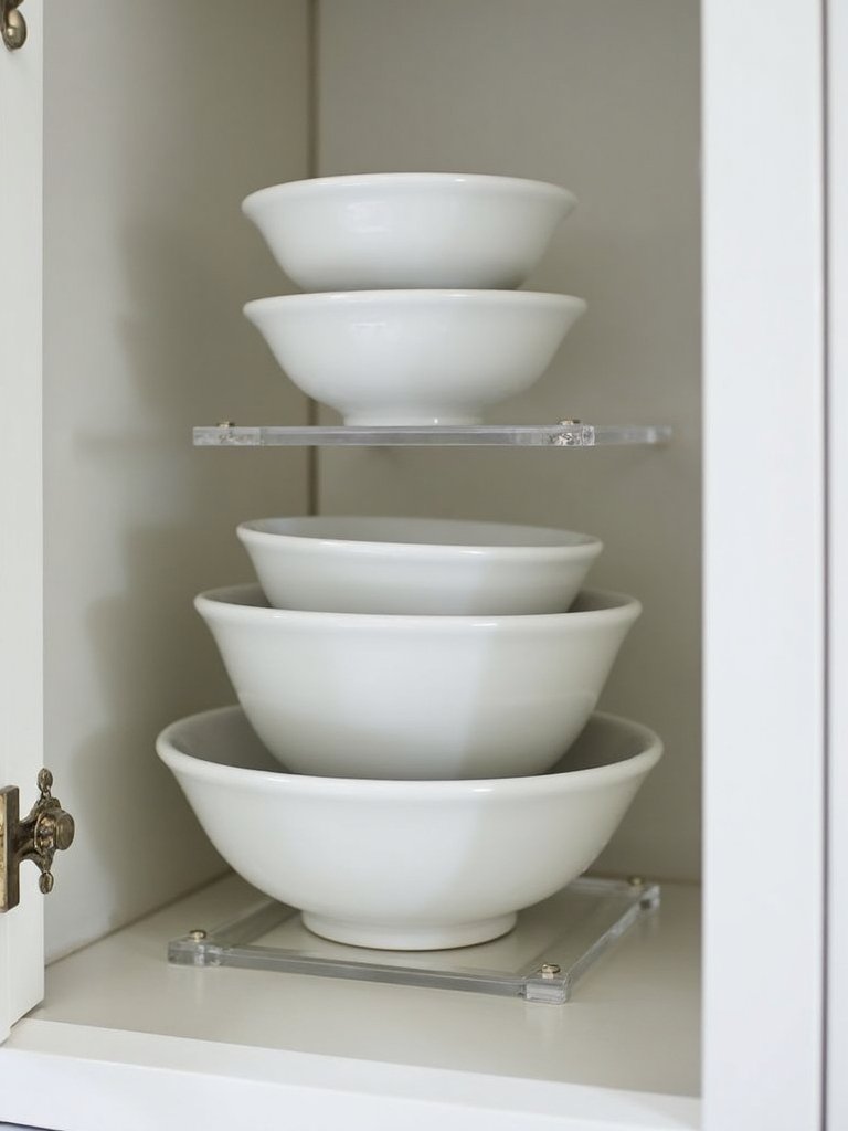 organized accessible efficient bowl storage