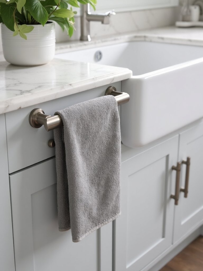 organized accessible hand towel storage