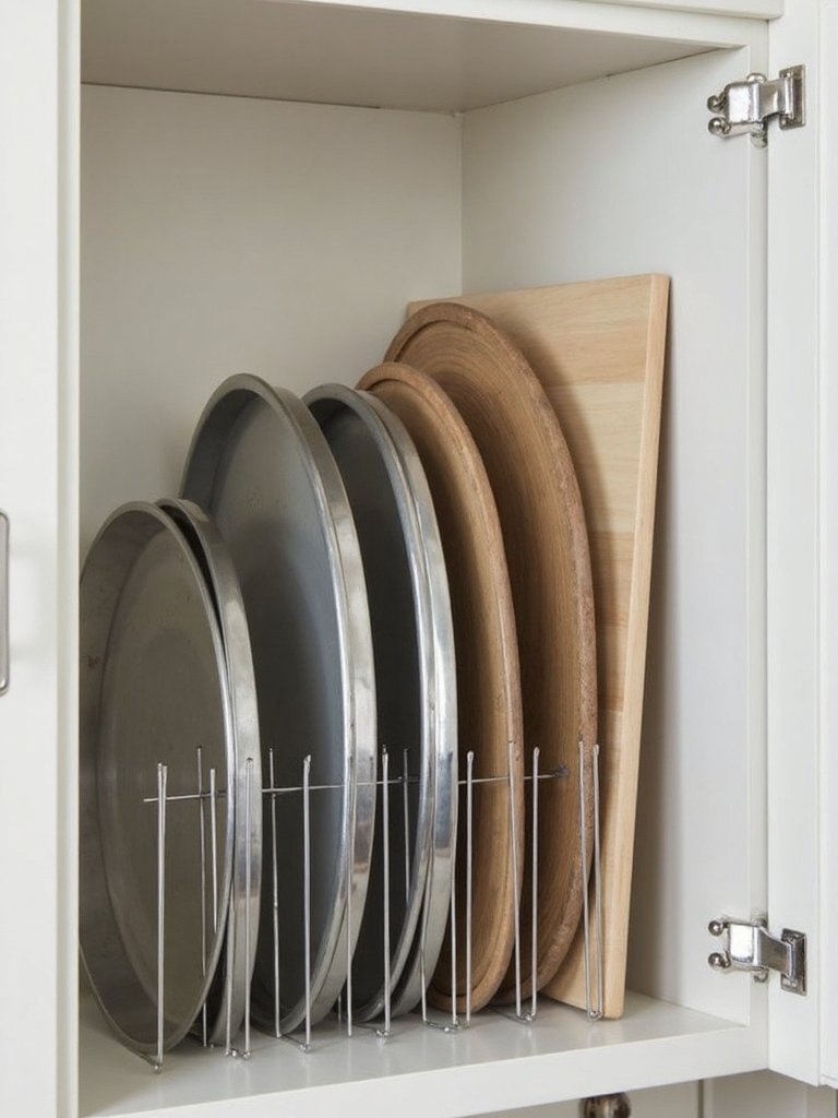 organized efficient accessible bakeware storage