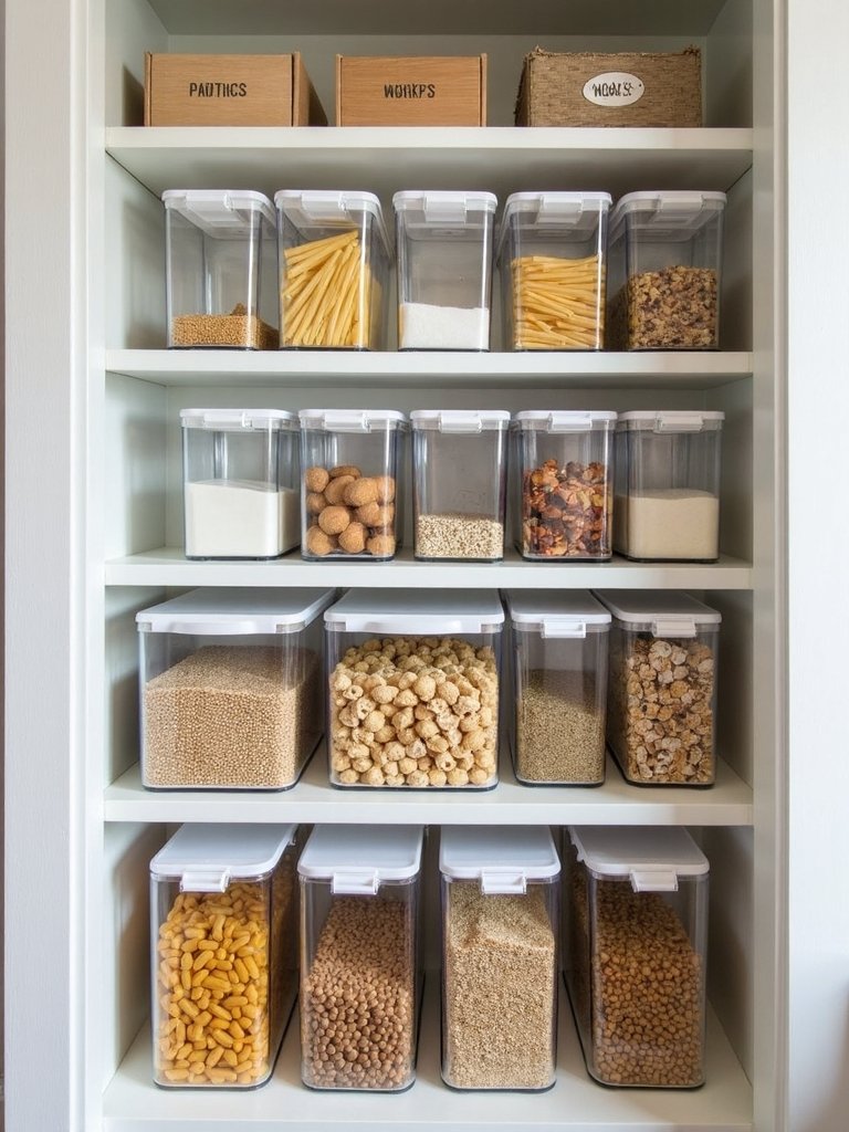 organized efficient categorized labeled pantry