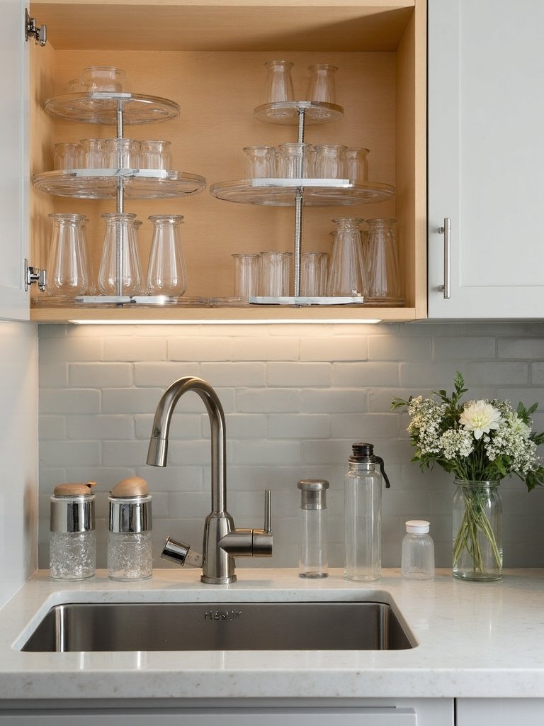 organized efficient cleaning supply station