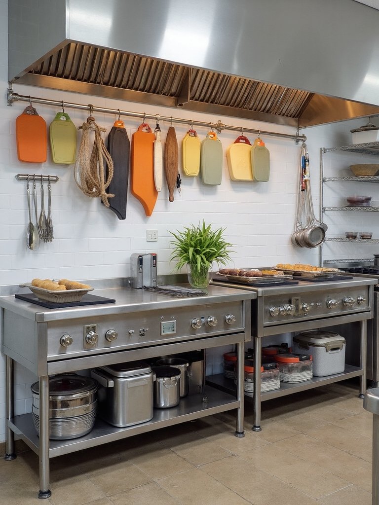 organized efficient food safe prep stations