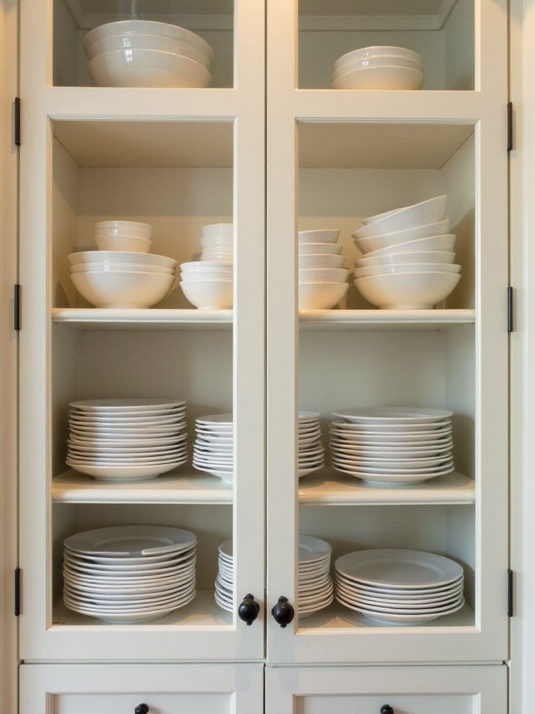 organized efficient kitchen dish rotation