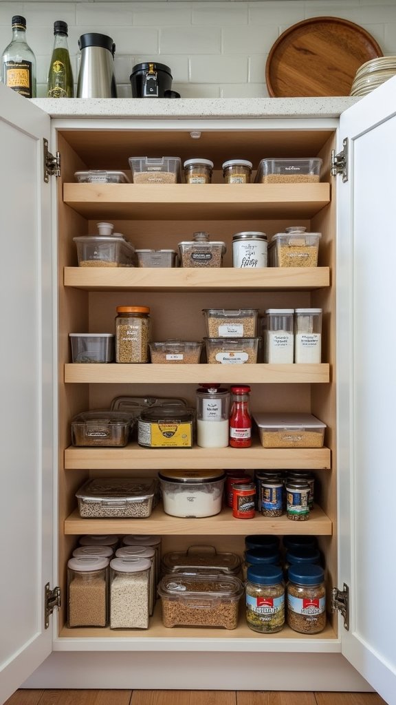 organized kitchen item zones