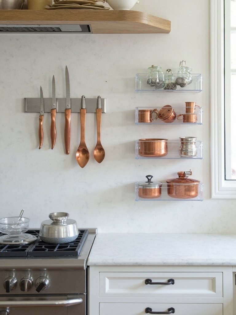 organized kitchen tool storage zones