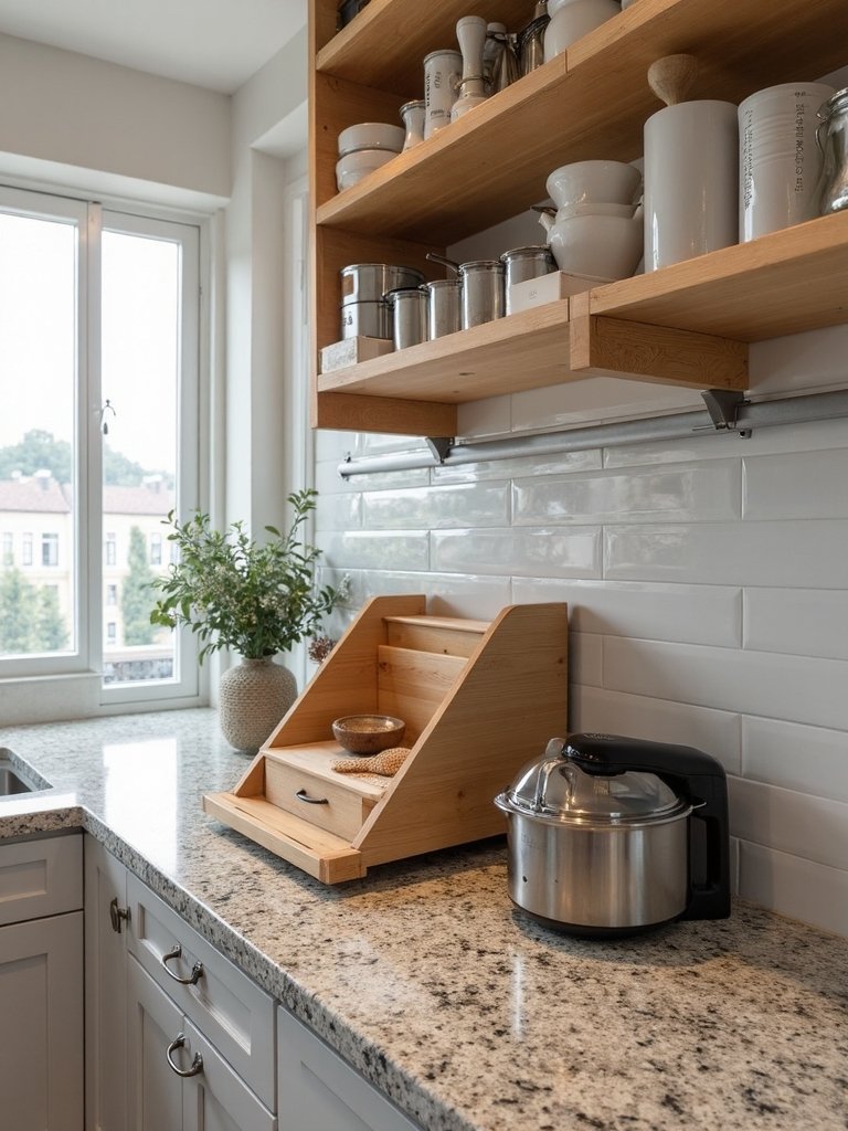 organized kitchen with accessible storage